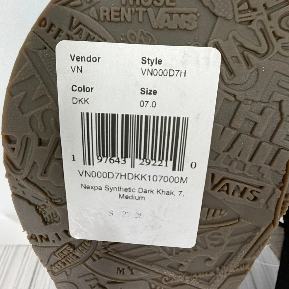 Vans Nexpa Synthetic Sandal Flip Flops Light Khaki Brown Men Size 7 NEW